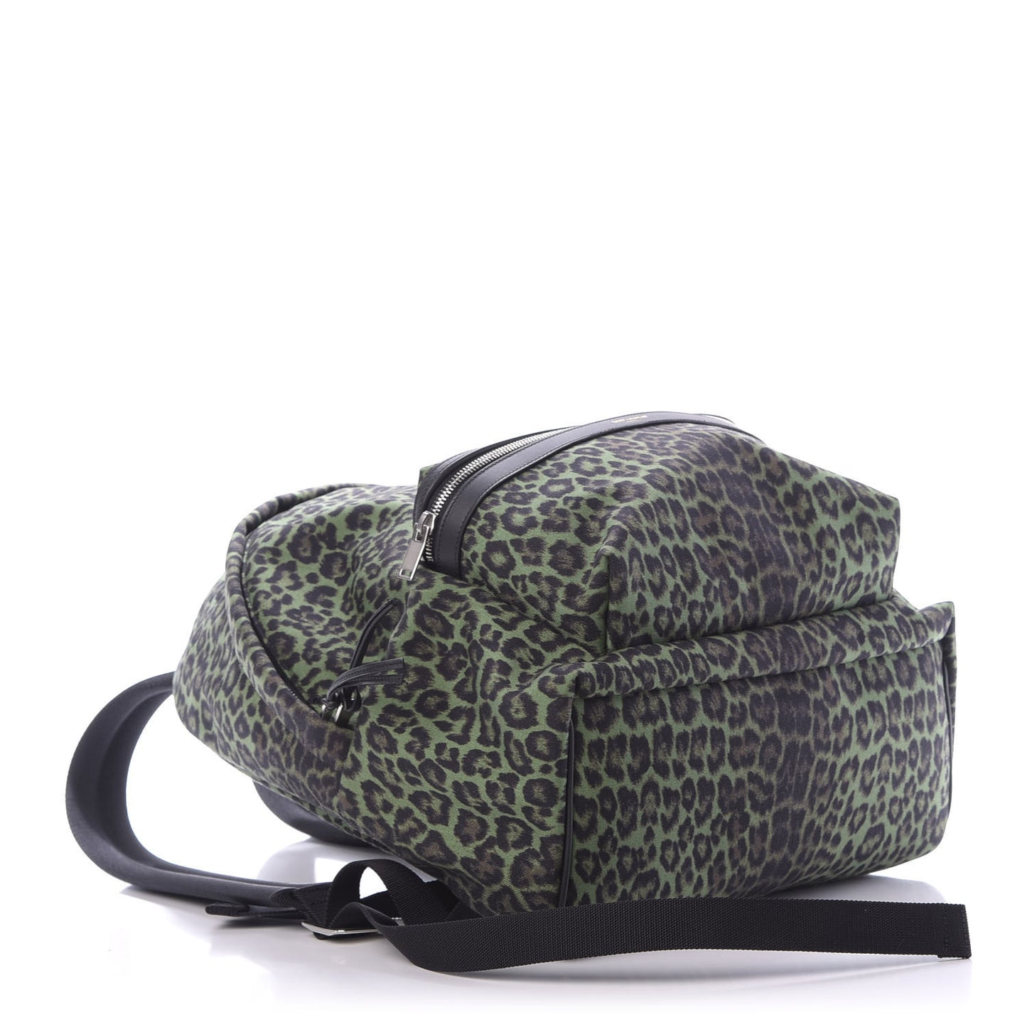 Printed Canvas Leopard Classic Hunting Backpack Green
