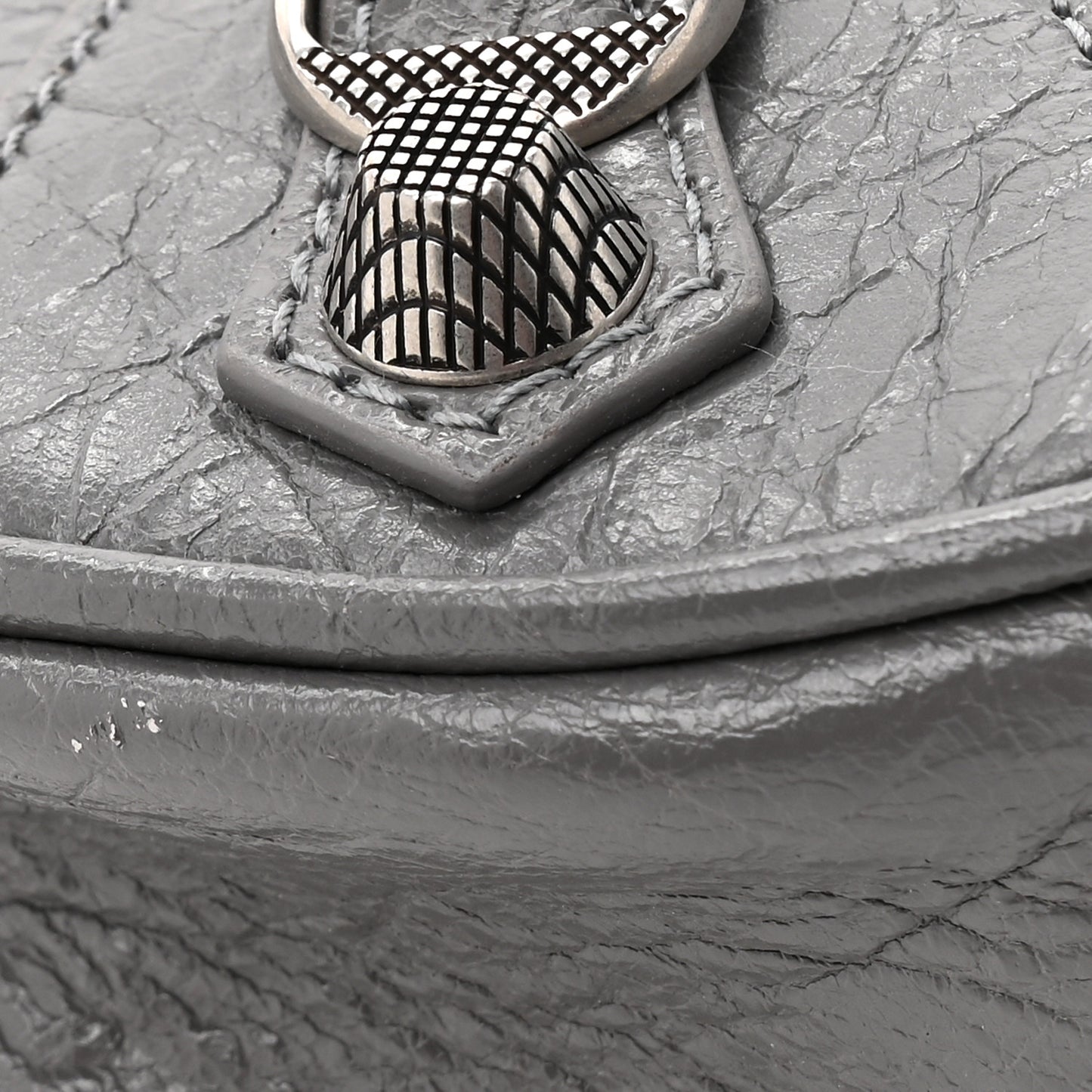 Agneau Arena Le Cagole Shoulder Bag XS Dark Grey