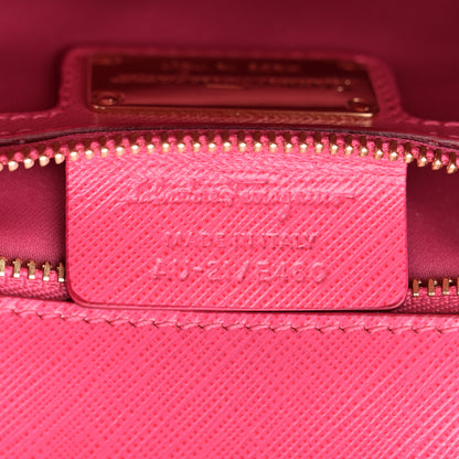 Salvatore Ferragamo Hammered Calfskin Vara Bow Chain Crossbody Pink 7 of 15