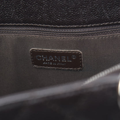 Chanel Caviar Grand Shopping Tote GST Dark Brown 6 of 12