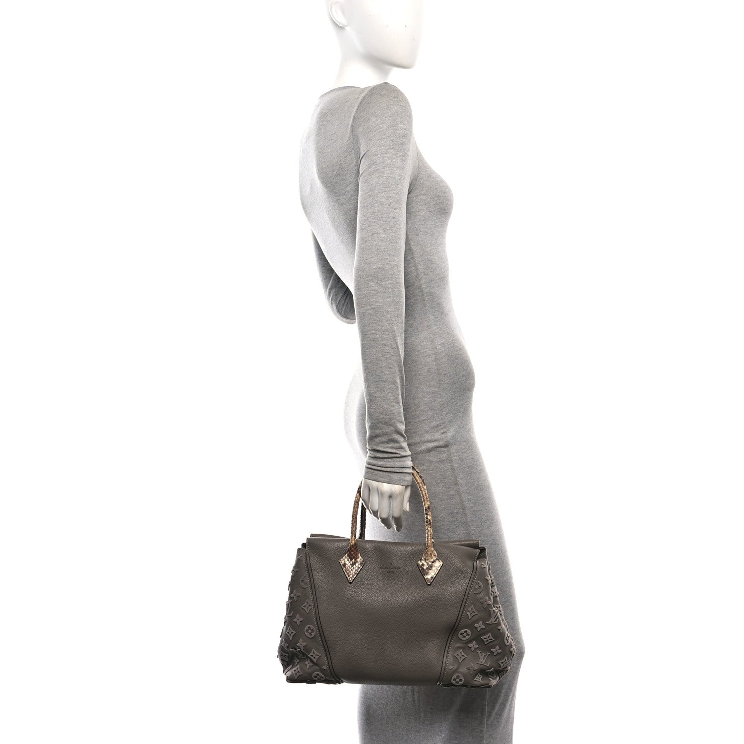 Louis Vuitton Monogram Tuffetage Ayers Tote W PM Grey 2 of 10