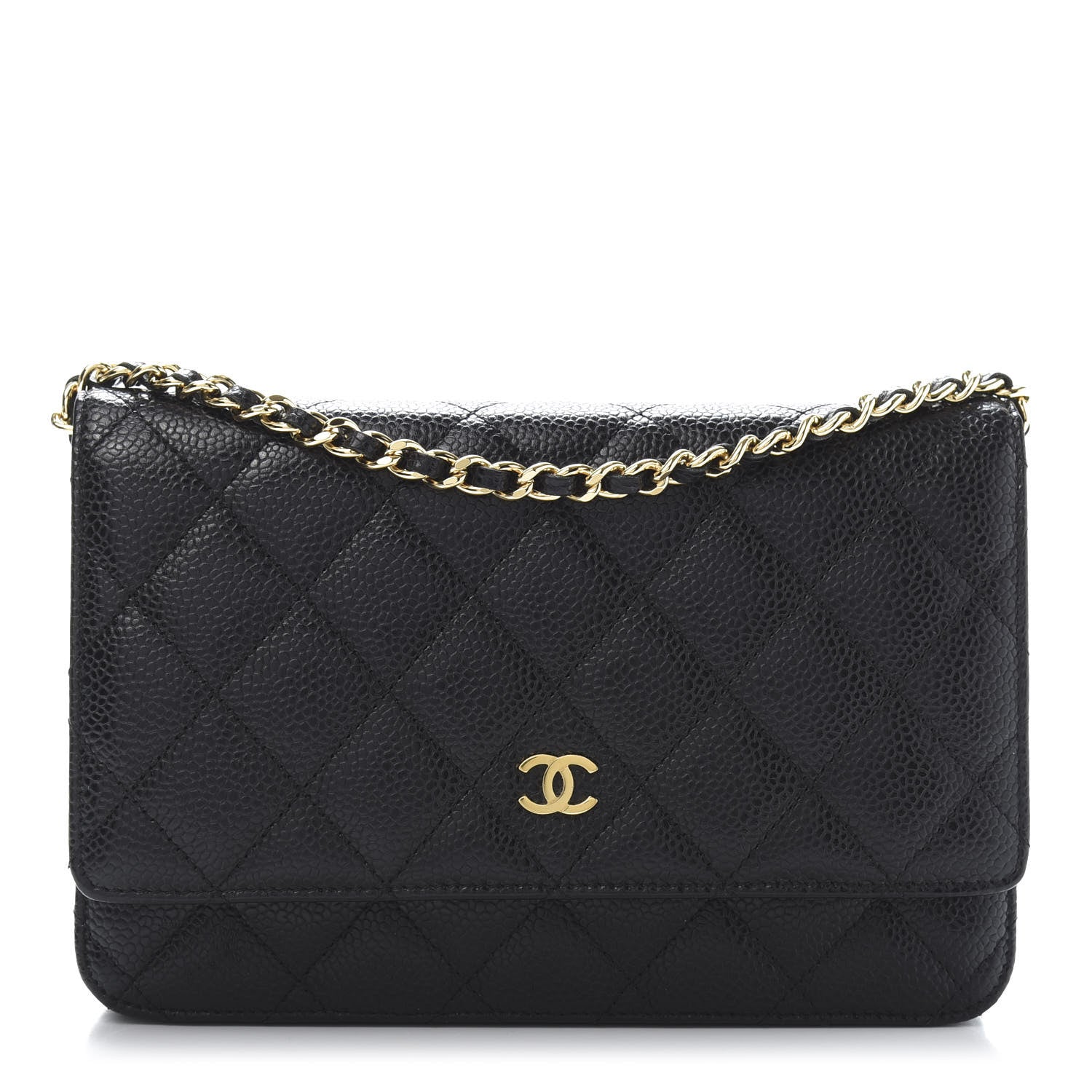 Chanel Caviar Quilted Wallet On Chain WOC Black 1 of 12