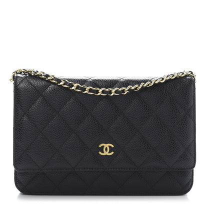 Chanel Caviar Quilted Wallet On Chain WOC Black 1 of 12