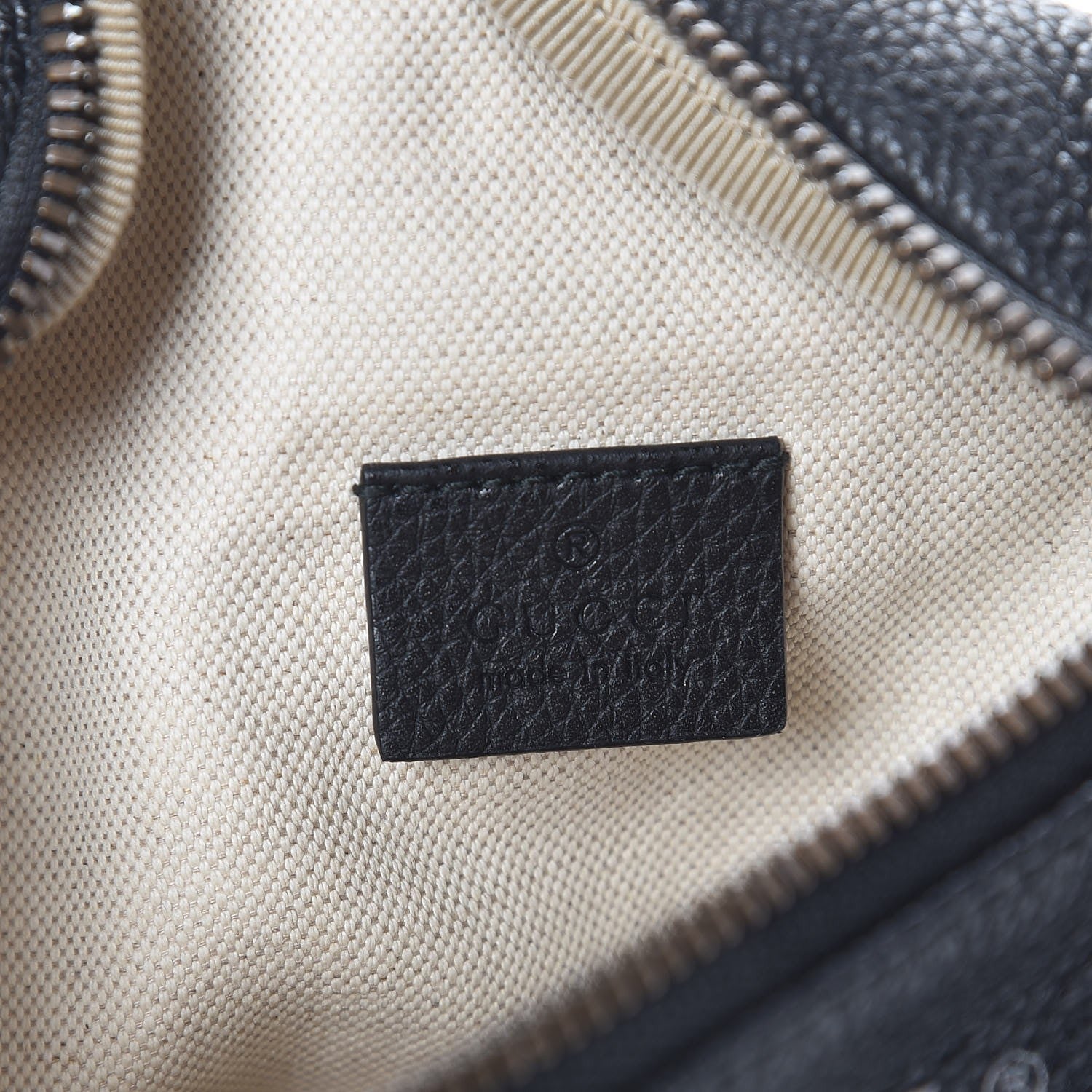 Gucci Grained Calfskin Small Logo Belt Bag Black 6 of 8