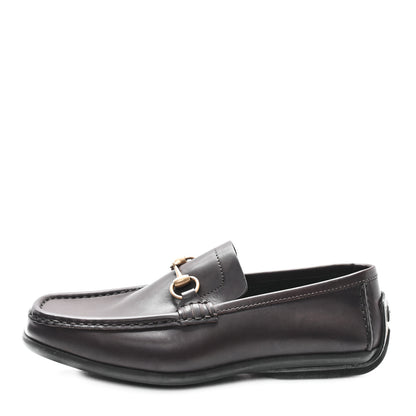 Gucci Calfskin Mens Horsebit Driver Loafers 9 Brown 1 of 9