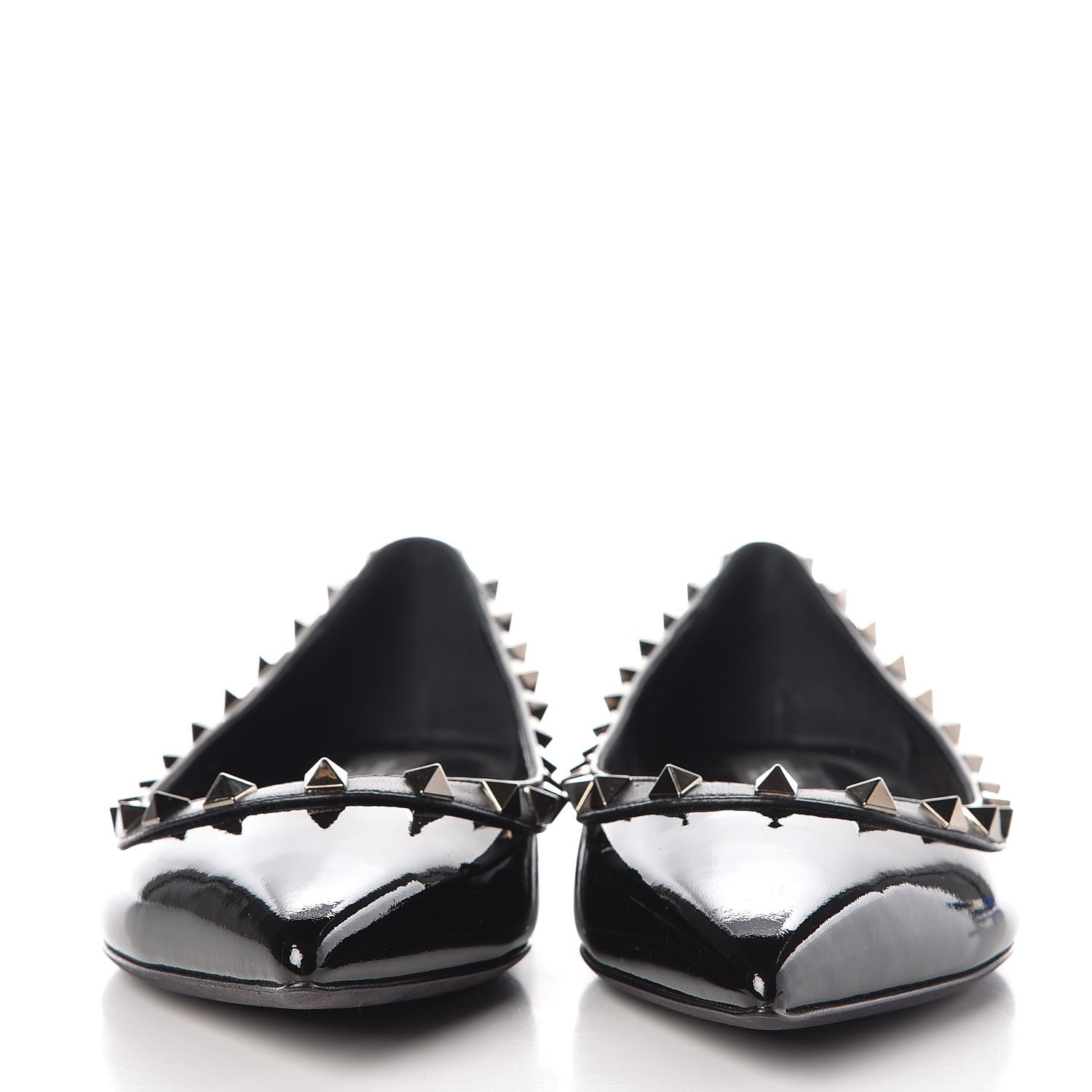 Valentino Garavani Patent Rockstud Ballerina Flats 39 Black 2 of 9