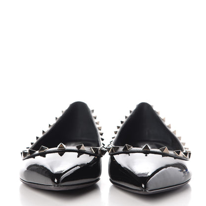 Valentino Garavani Patent Rockstud Ballerina Flats 39 Black 2 of 9