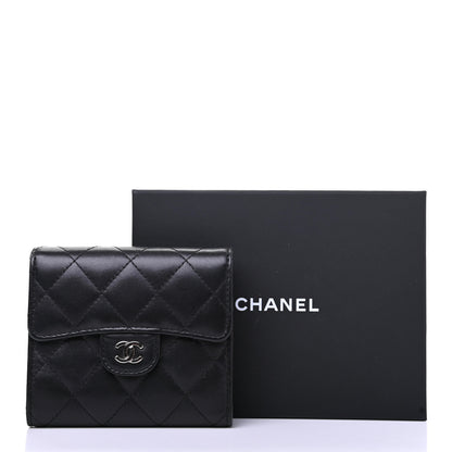 Chanel Lambskin Quilted Compact Flap Wallet Black 11 of 11