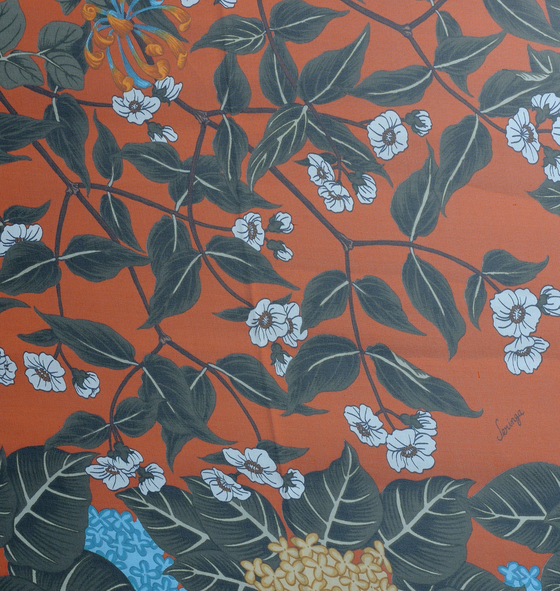 Hermes Silk Mousseline Chevrefeuille 140 Shawl Scarf 1 of 10