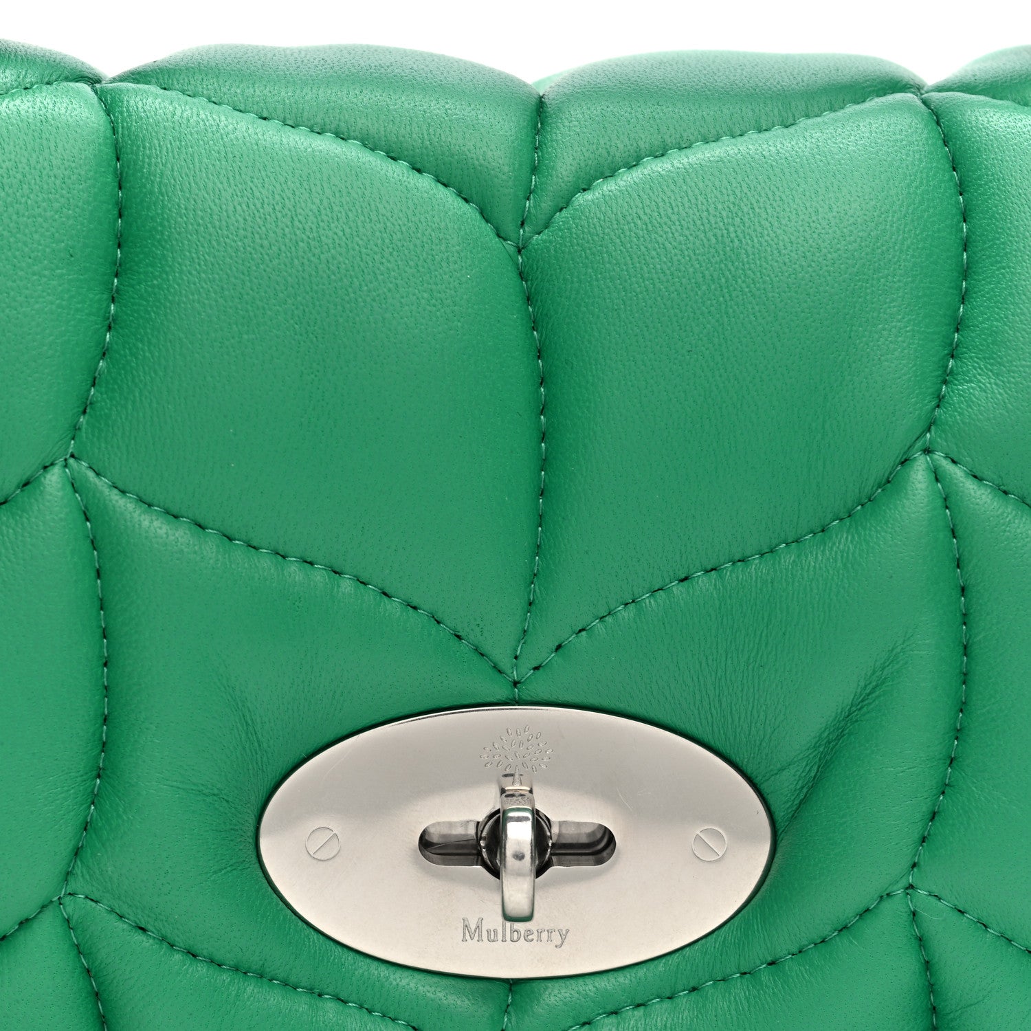 Mulberry Nappa Pillow Quilted Tiny Softie Bag Lawn Green 7 of 9