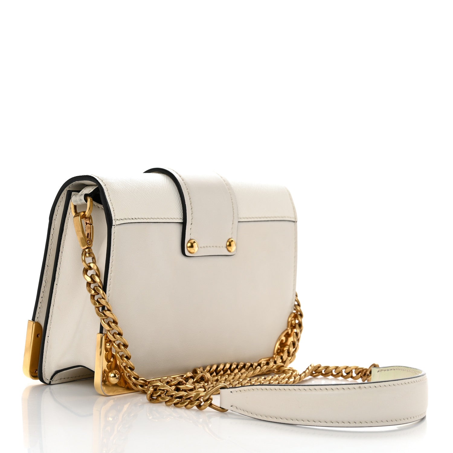 Prada City Calfskin Saffiano Cahier Bag Talco 2 of 10