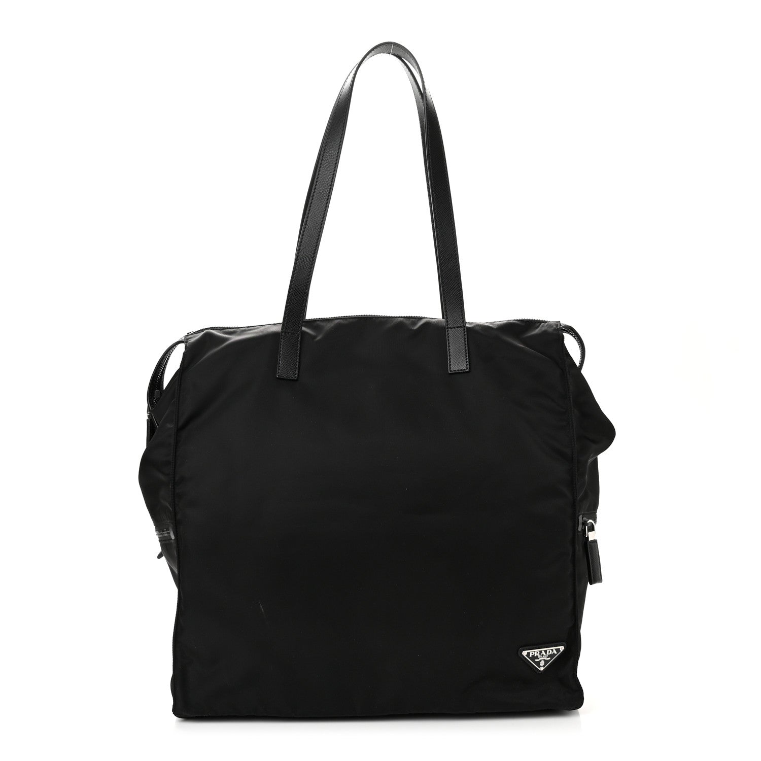 Prada Tessuto Nylon Saffiano Shopping Tote Black 1 of 9