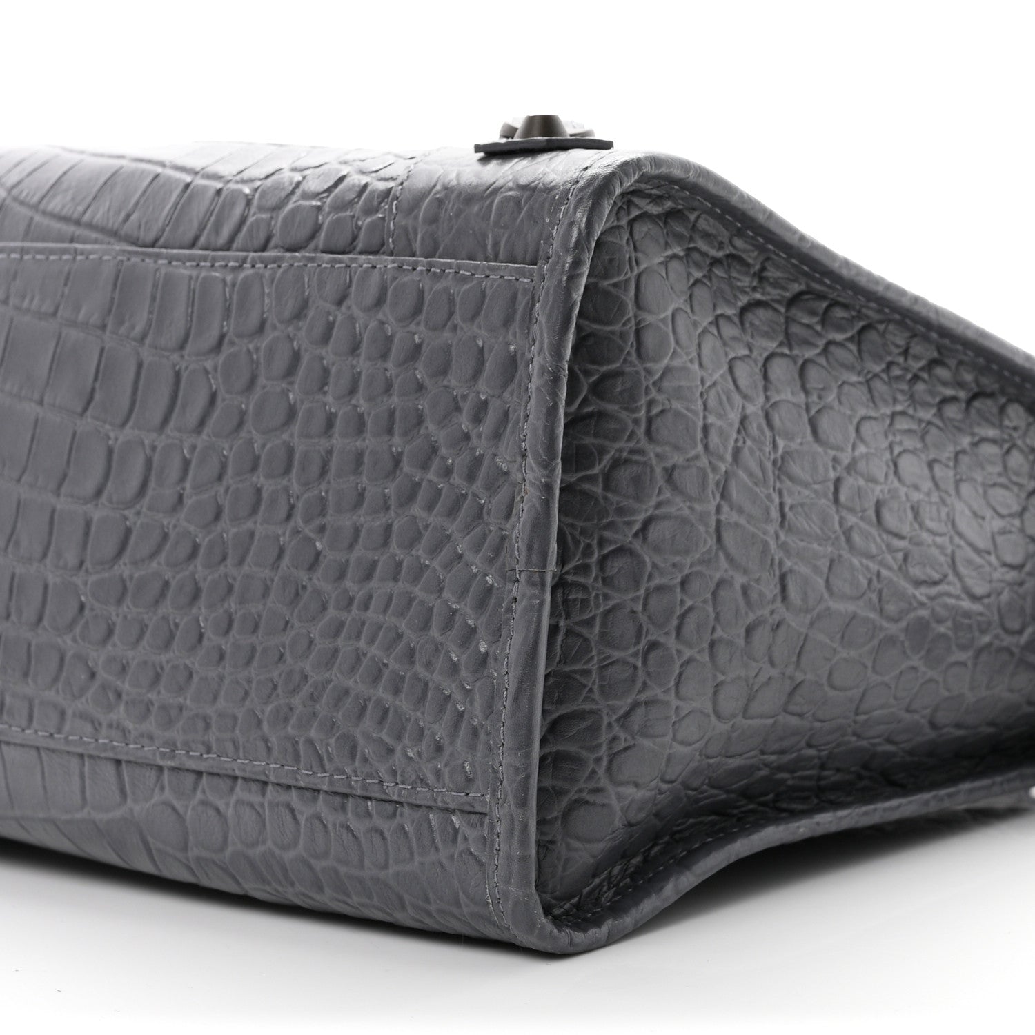 Balenciaga Calfskin Crocodile Embossed Classic Hardware City Gris Beton 11 of 11