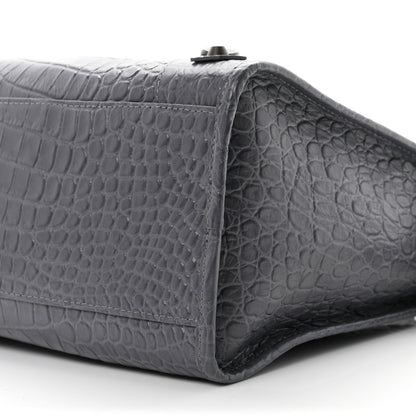 Balenciaga Calfskin Crocodile Embossed Classic Hardware City Gris Beton 11 of 11