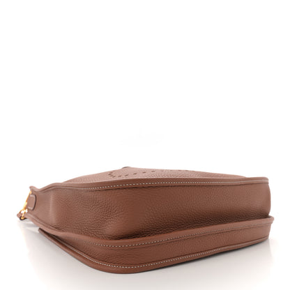Hermes Taurillon Clemence Evelyne III PM Gold 4 of 11