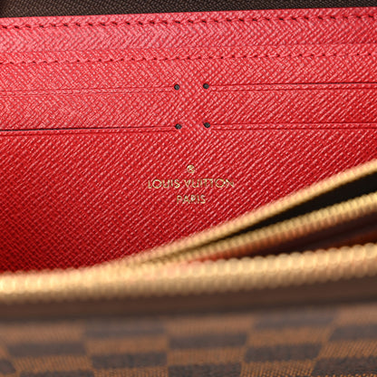 Louis Vuitton Damier Ebene Clemence Wallet Cherry 6 of 7