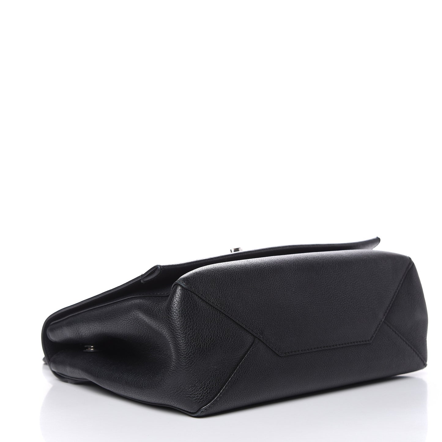 Soft Calfskin Lockme II Top Handle Black