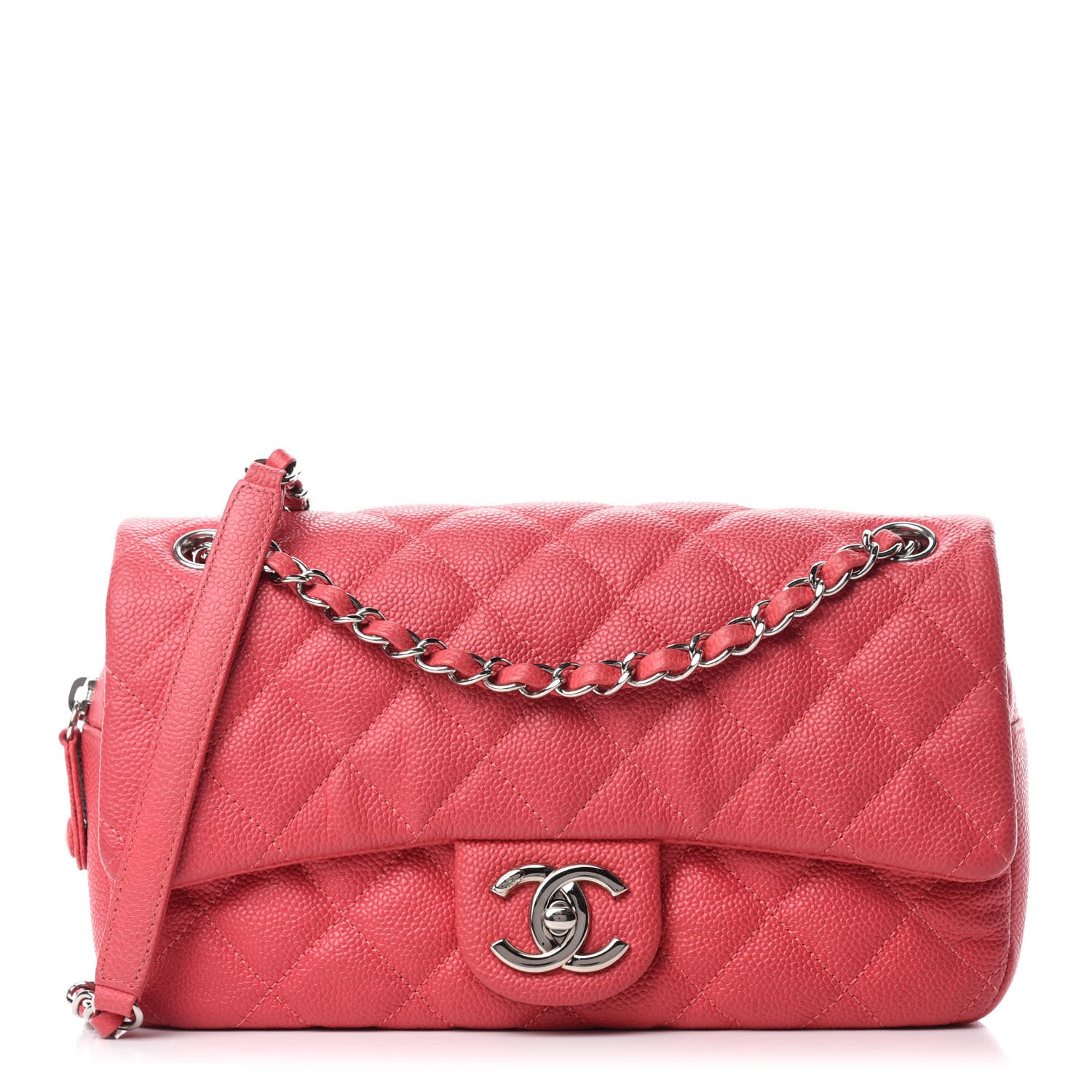 Chanel Caviar Quilted Medium Easy Flap Coral 1 of 10