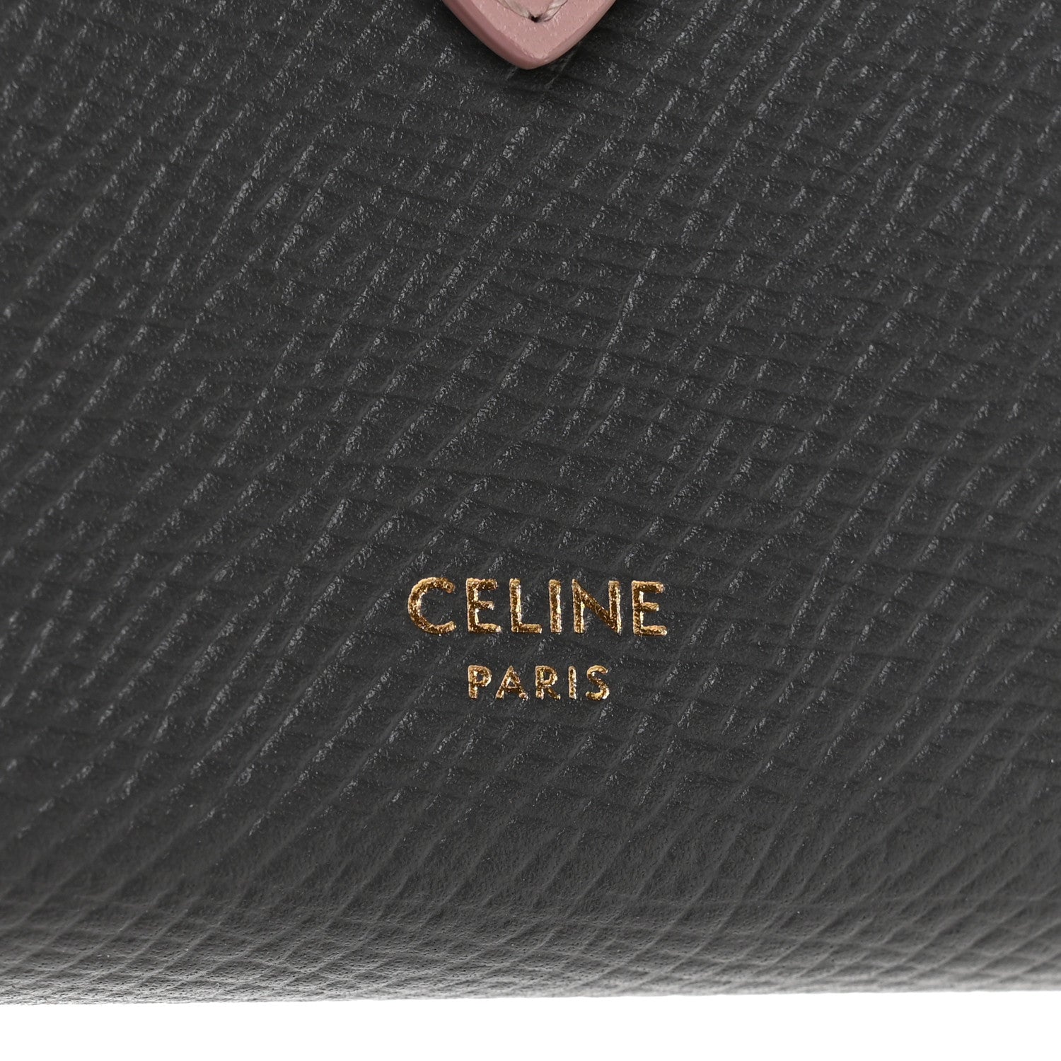 Celine Grained Calfskin Medium Multifunction Strap Wallet Grey Vintage Pink 6 of 10