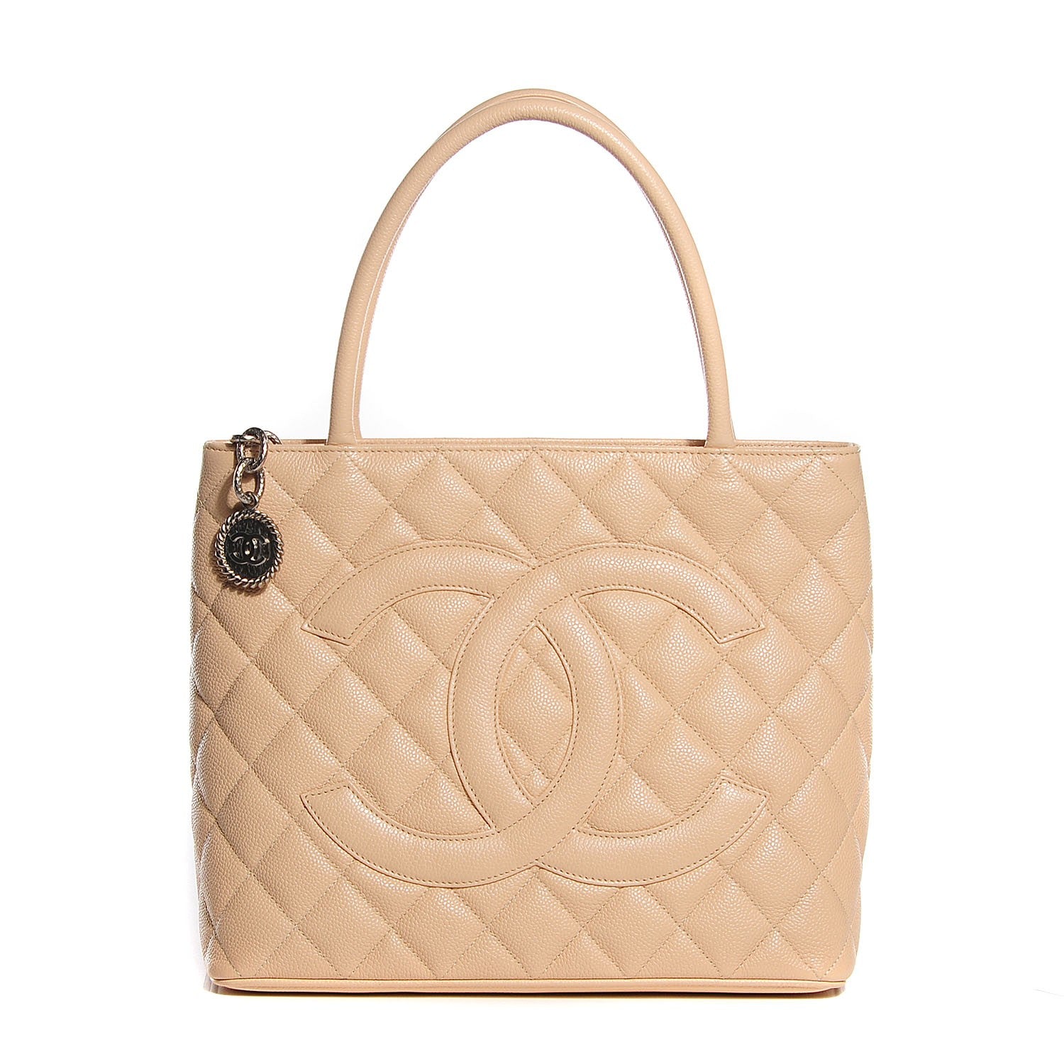 Chanel Caviar Quilted Medallion Tote Light Beige 1 of 8