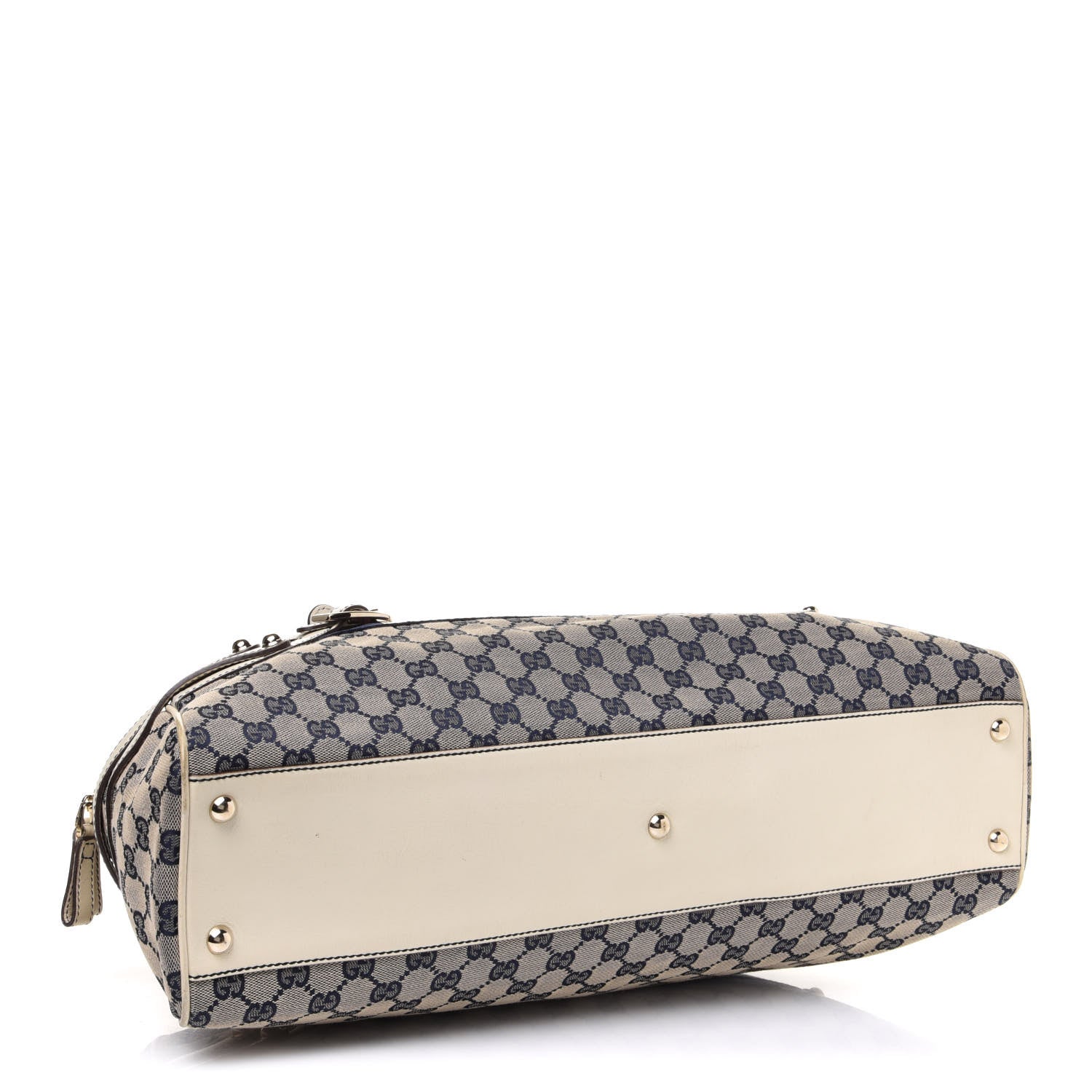 Gucci Monogram Vintage Web Signature XL Bowler White 3 of 15