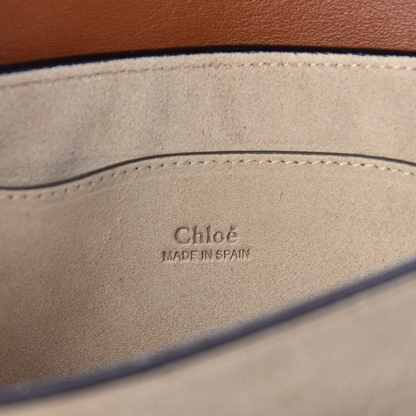 Suede Calfskin Small Faye Shoulder Bag Tobacco