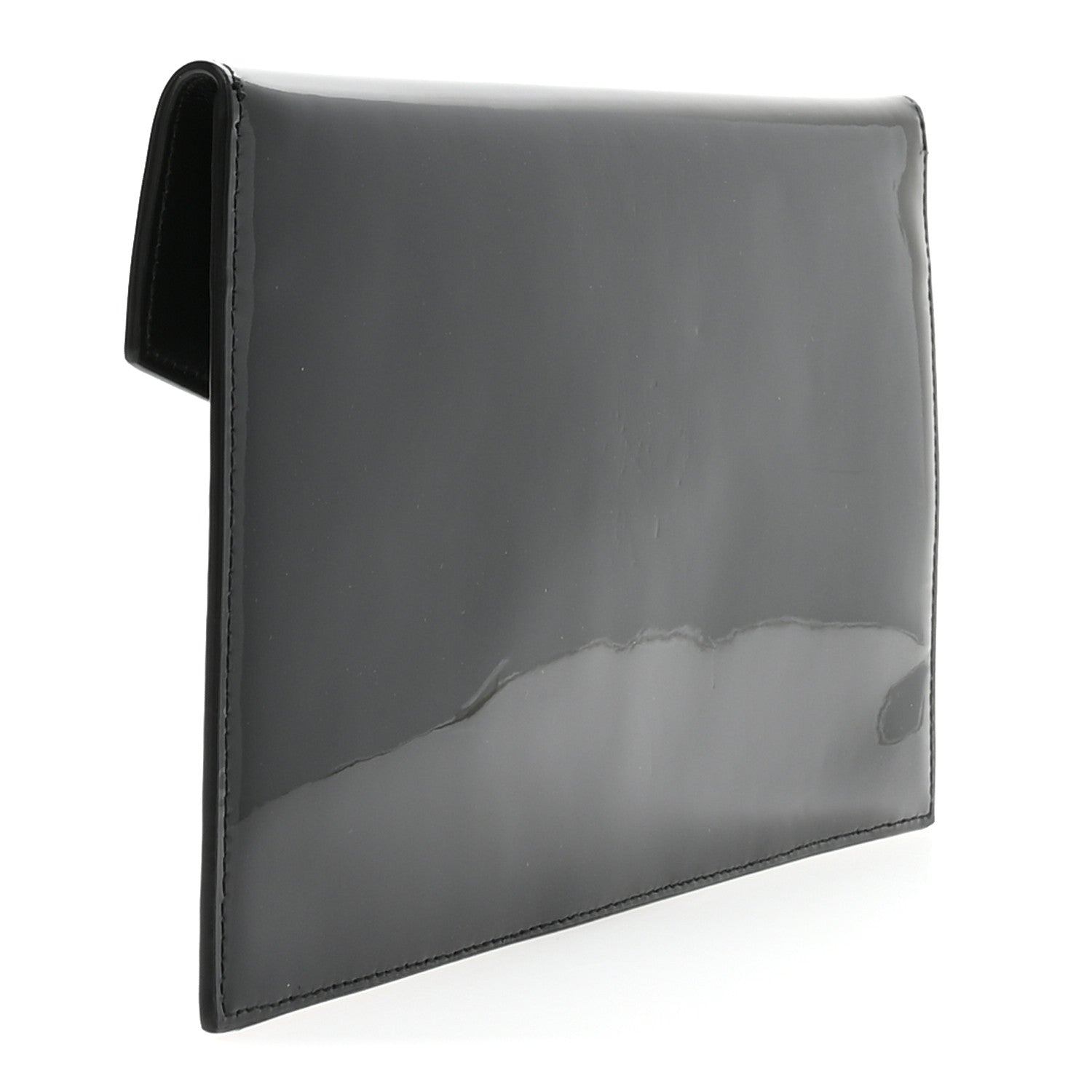 Saint Laurent Patent Calfskin Monogram Uptown Clutch Black 3 of 7