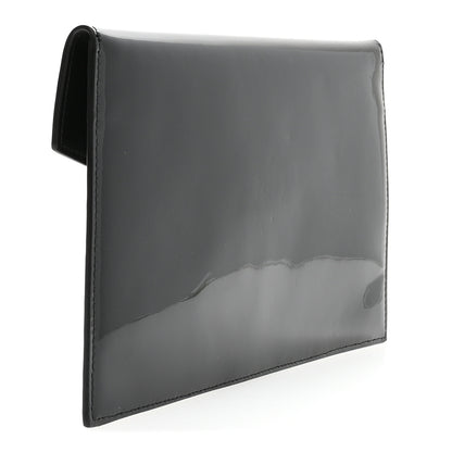 Saint Laurent Patent Calfskin Monogram Uptown Clutch Black 3 of 7