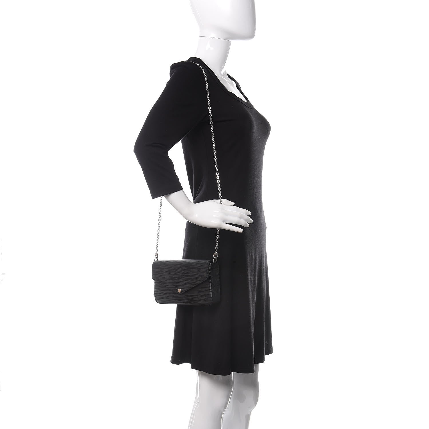 Louis Vuitton Epi Pochette Felicie Black 2 of 10