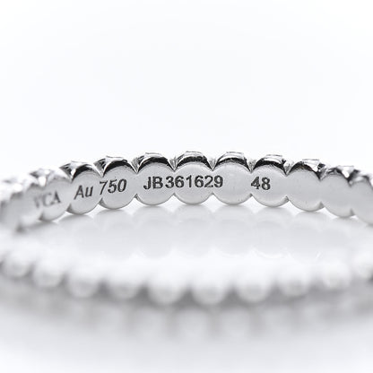 Van Cleef & Arpels 18K White Gold Small Perlee Ring 48 4.5 5 of 6