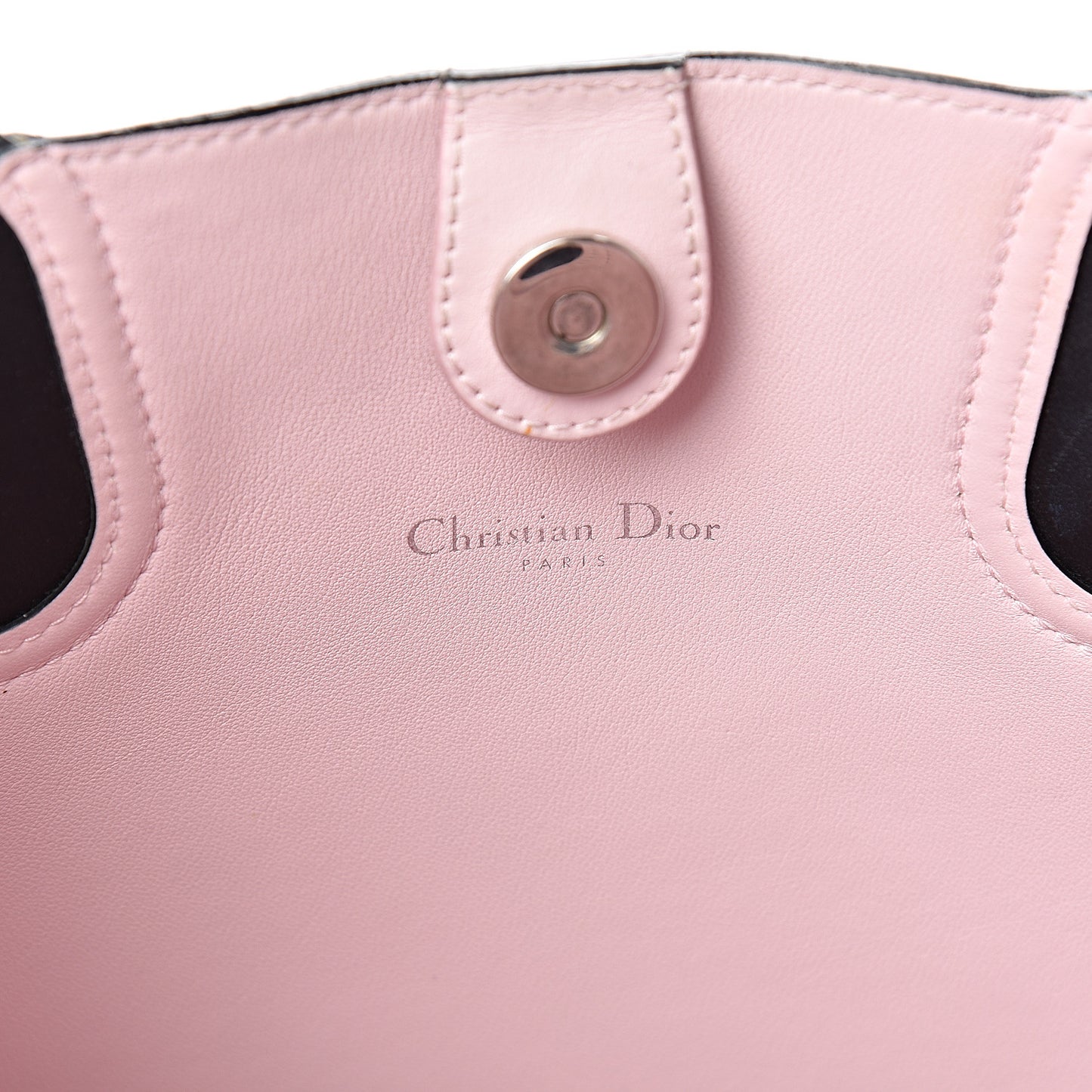 Calfskin Small Addict Shopping Tote Black Pink
