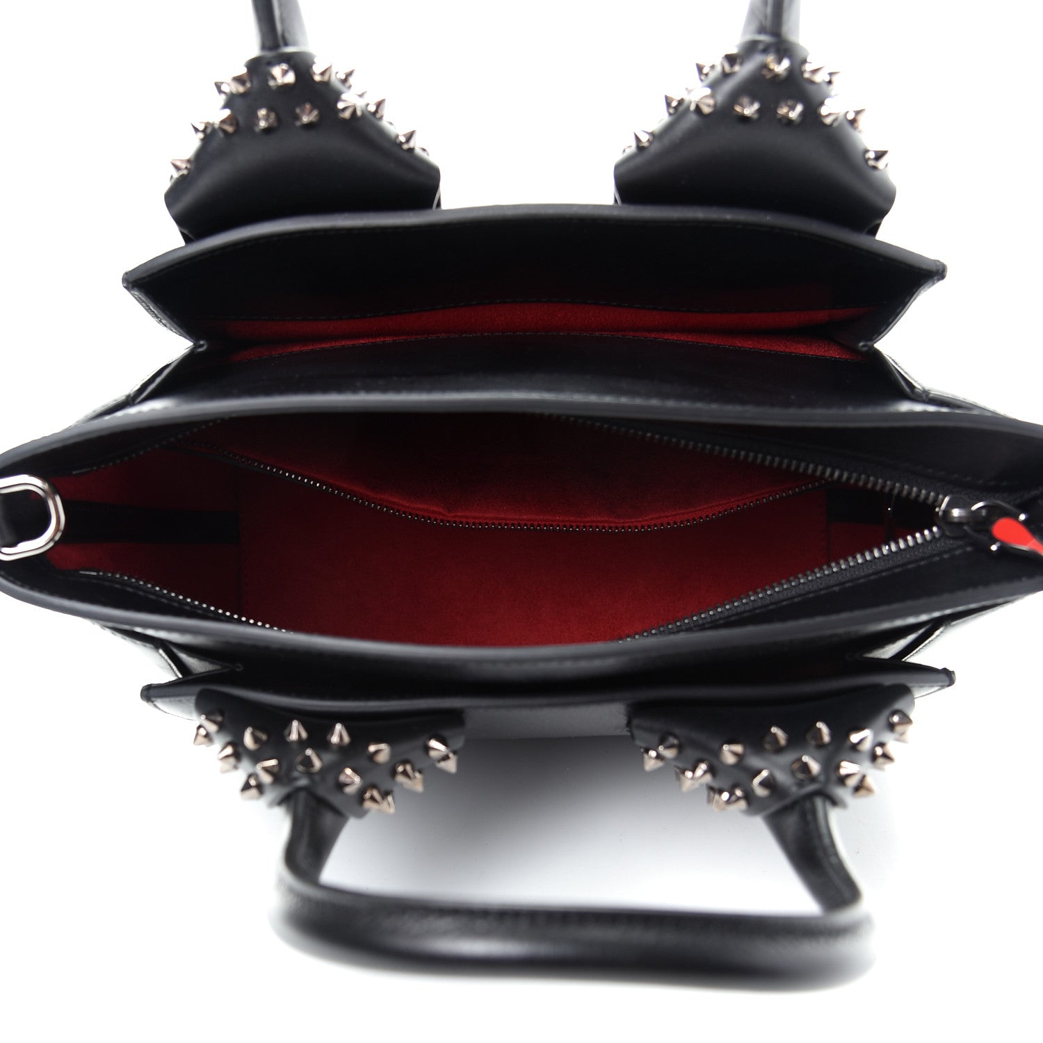 Christian Louboutin Grained Calfskin Spike Small Eloise Tote Black 5 of 10
