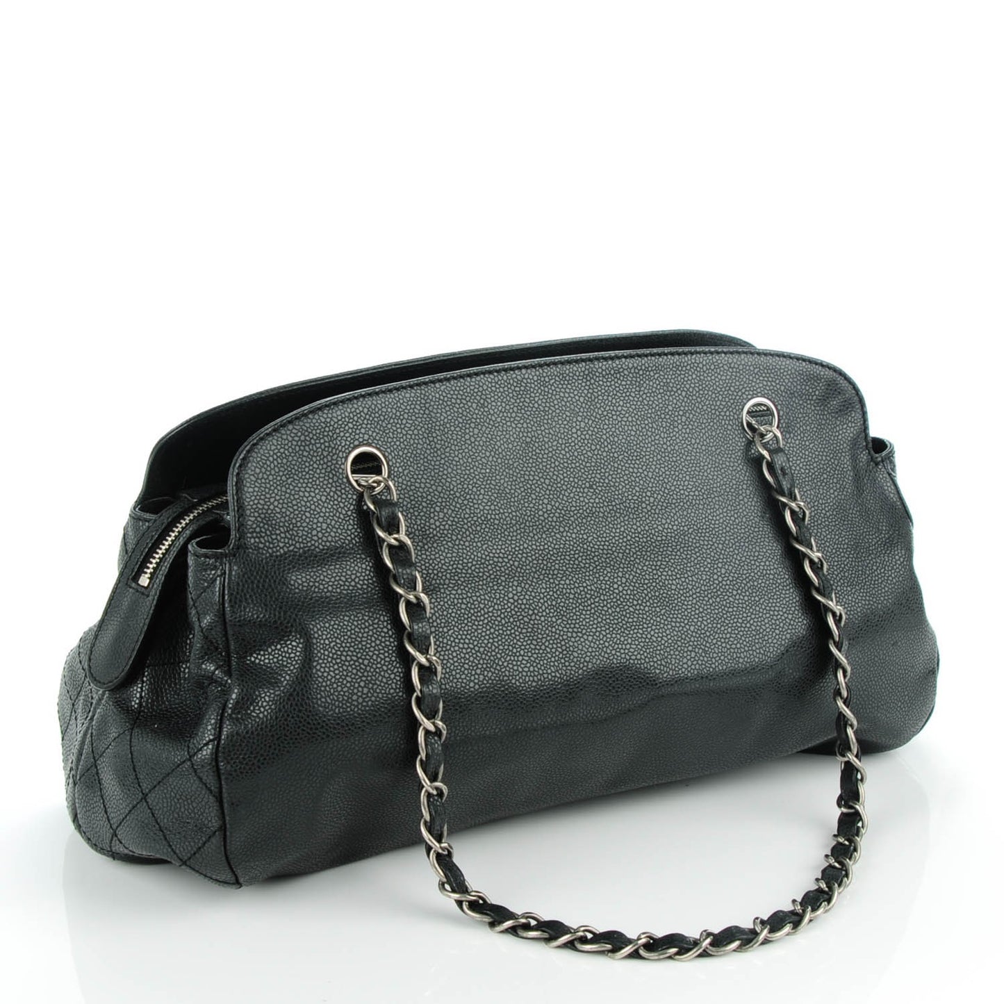 Caviar Quilted Timeless CC Bowler Bag Black