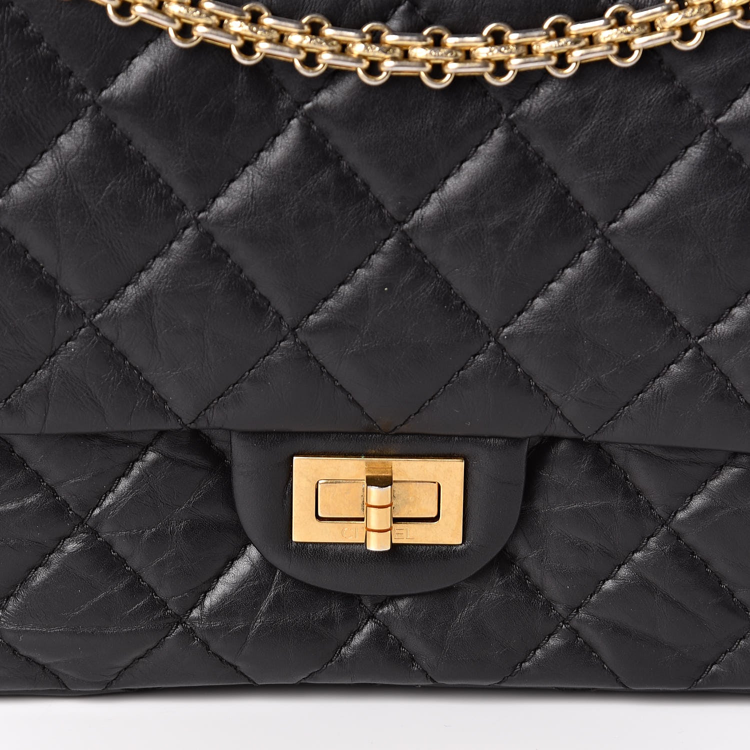Chanel Aged Calfskin Quilted 2.55 Reissue 226 Flap Black 12 of 13