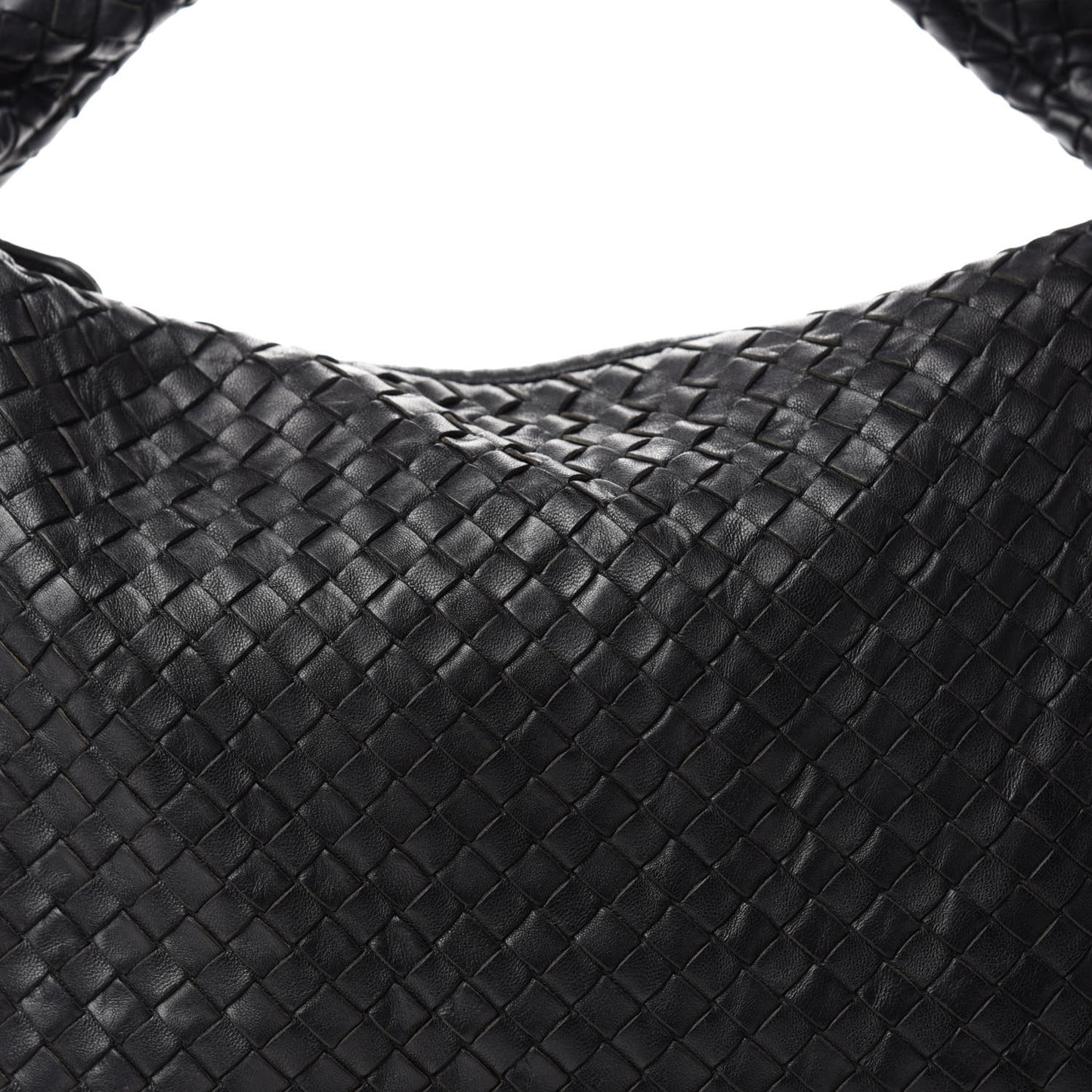 Nappa Intrecciato Medium Veneta Hobo Black