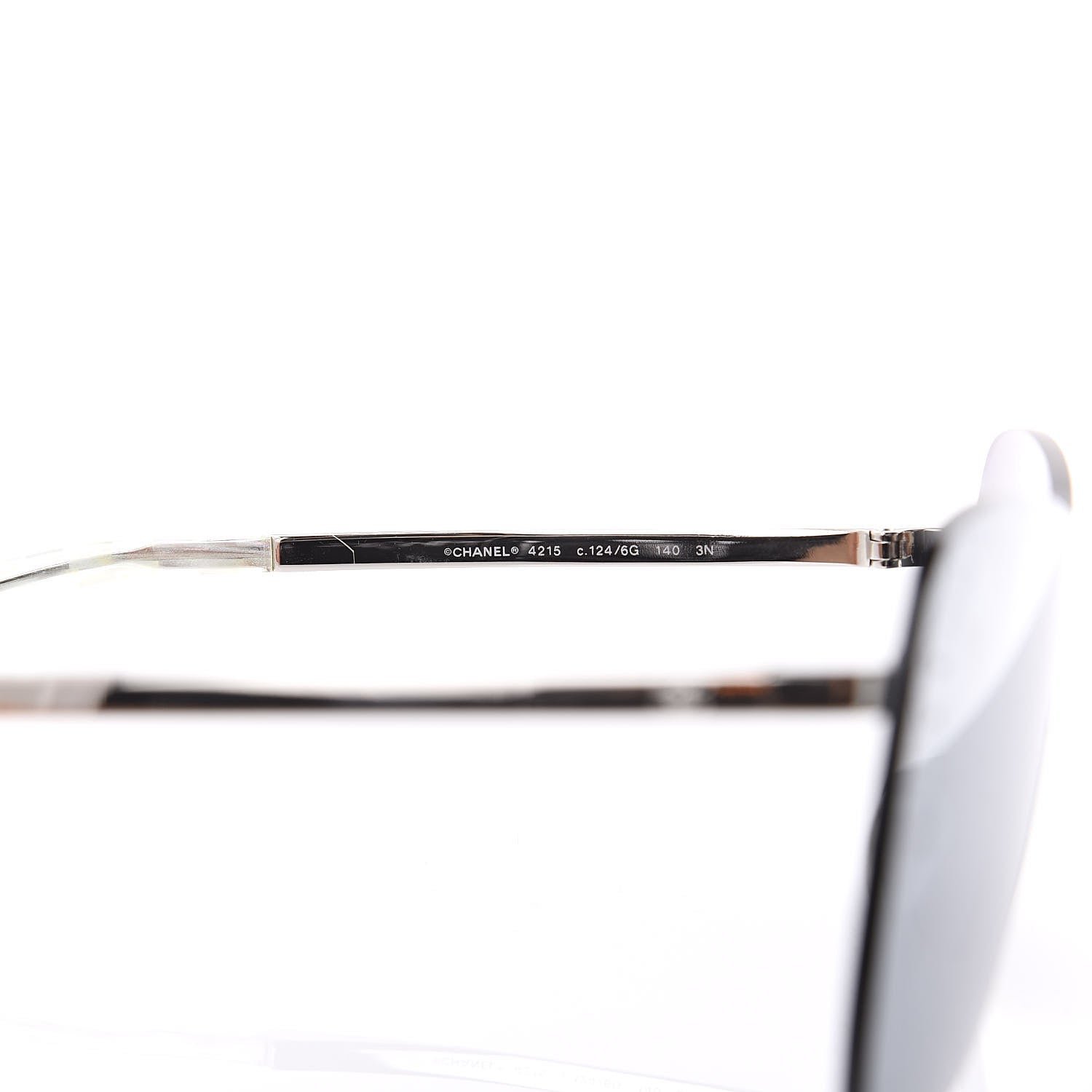 Chanel Shield Runway Sunglasses 4215 Silver Blue Mirror 6 of 7
