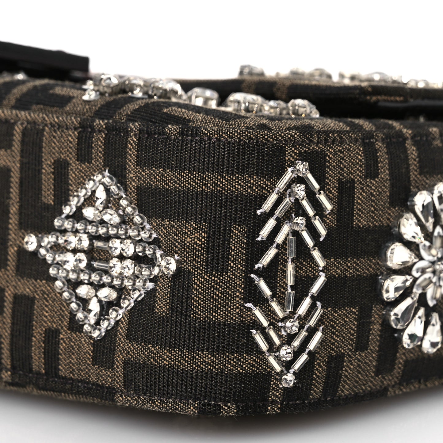 Re-Edition Elaphe Fabric Jacquard FF 1974 Embroidered Baguette Multicolor