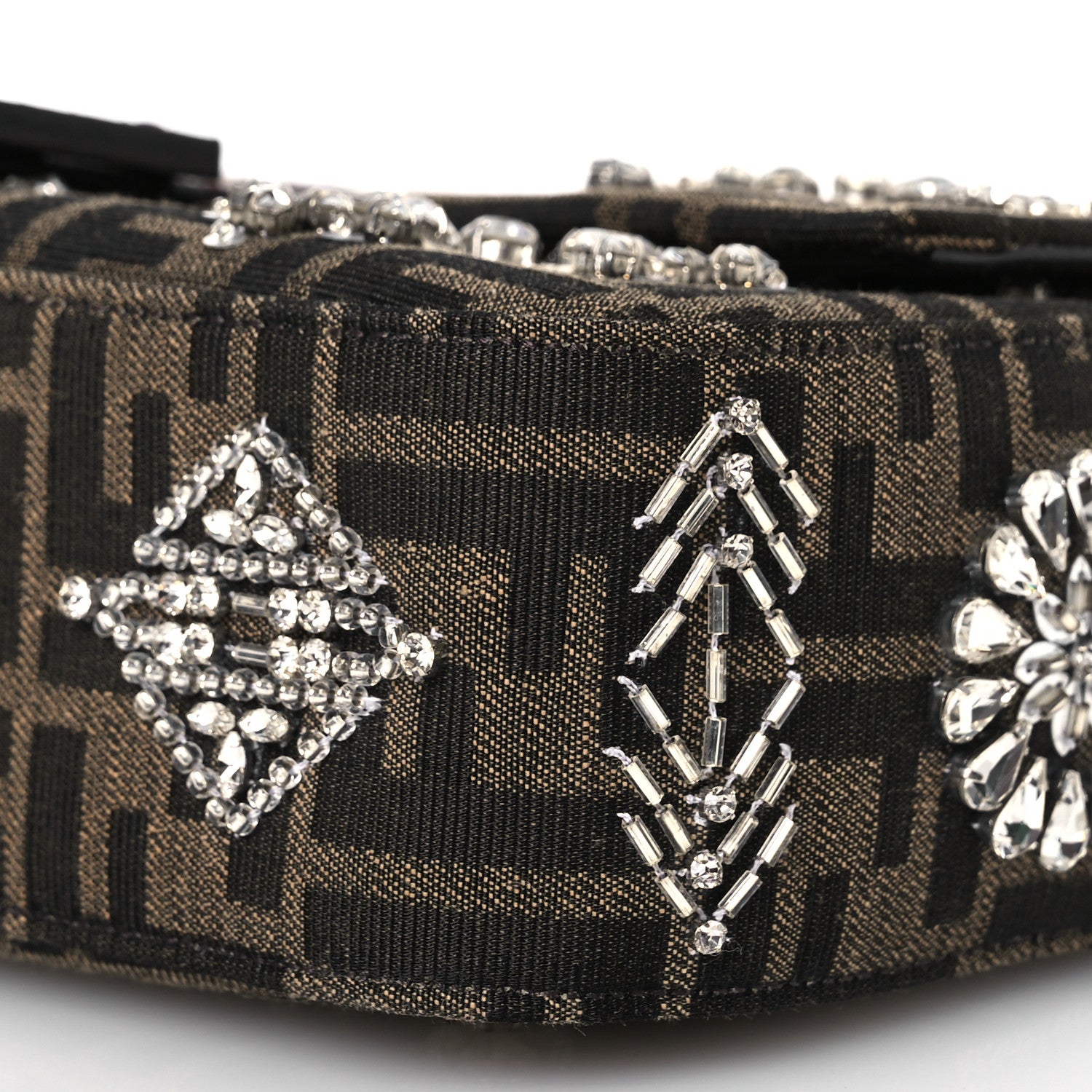 Fendi Re-Edition Elaphe Fabric Jacquard FF 1974 Embroidered Baguette Multicolor 11 of 11