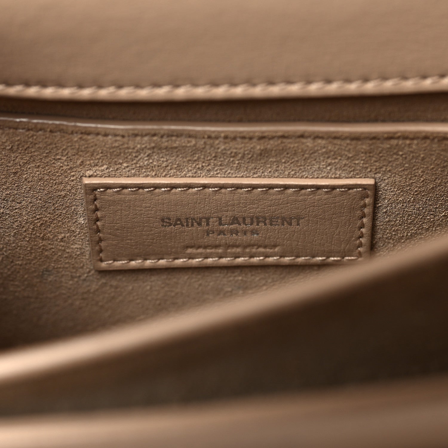 Saint Laurent Calfskin Medium Monogram Sunset Dark Beige 6 of 9
