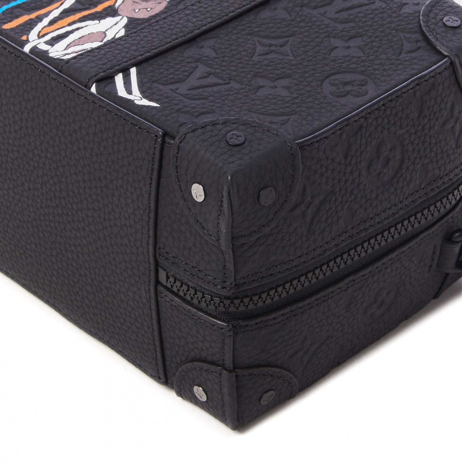 Louis Vuitton Taurillon Monogram Cartoon LV Friends Speedy Soft Trunk Black 4 of 8