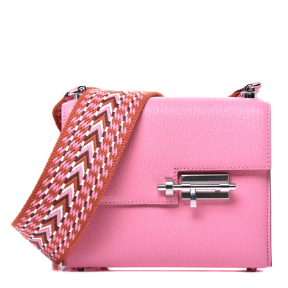 Hermes Chevre Mysore Mini Verrou Large Strap Bag Rose Confetti White 1 of 10