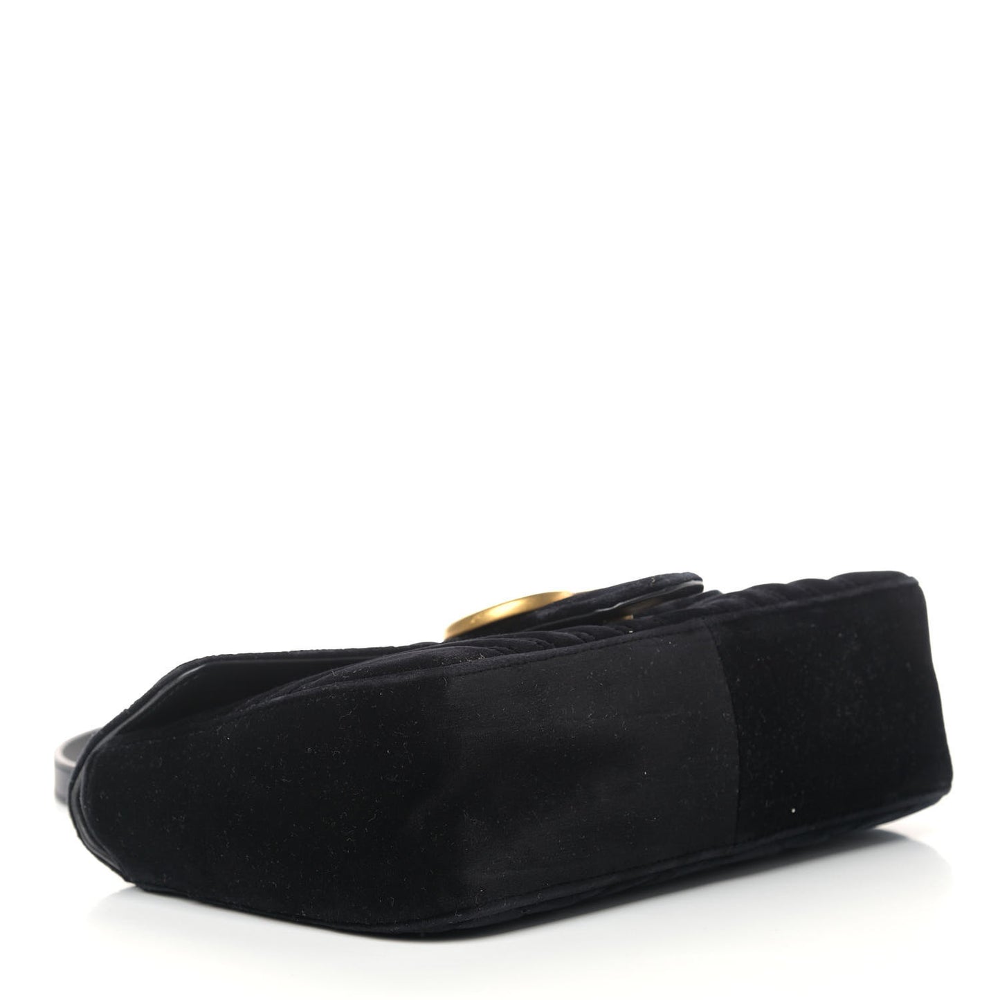 Velvet Matelasse Small GG Marmont Shoulder Bag Black