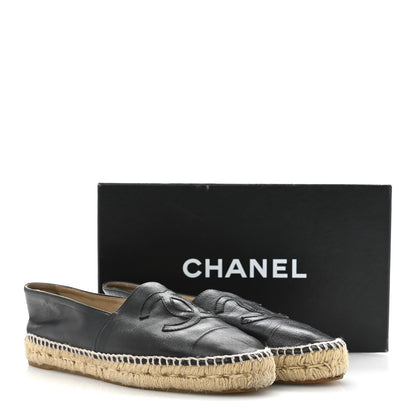 Chanel Lambskin CC Espadrilles 39 Black 11 of 11