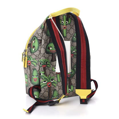 Gucci GG Supreme Monogram Smiling Plants Childrens Backpack 2 of 9