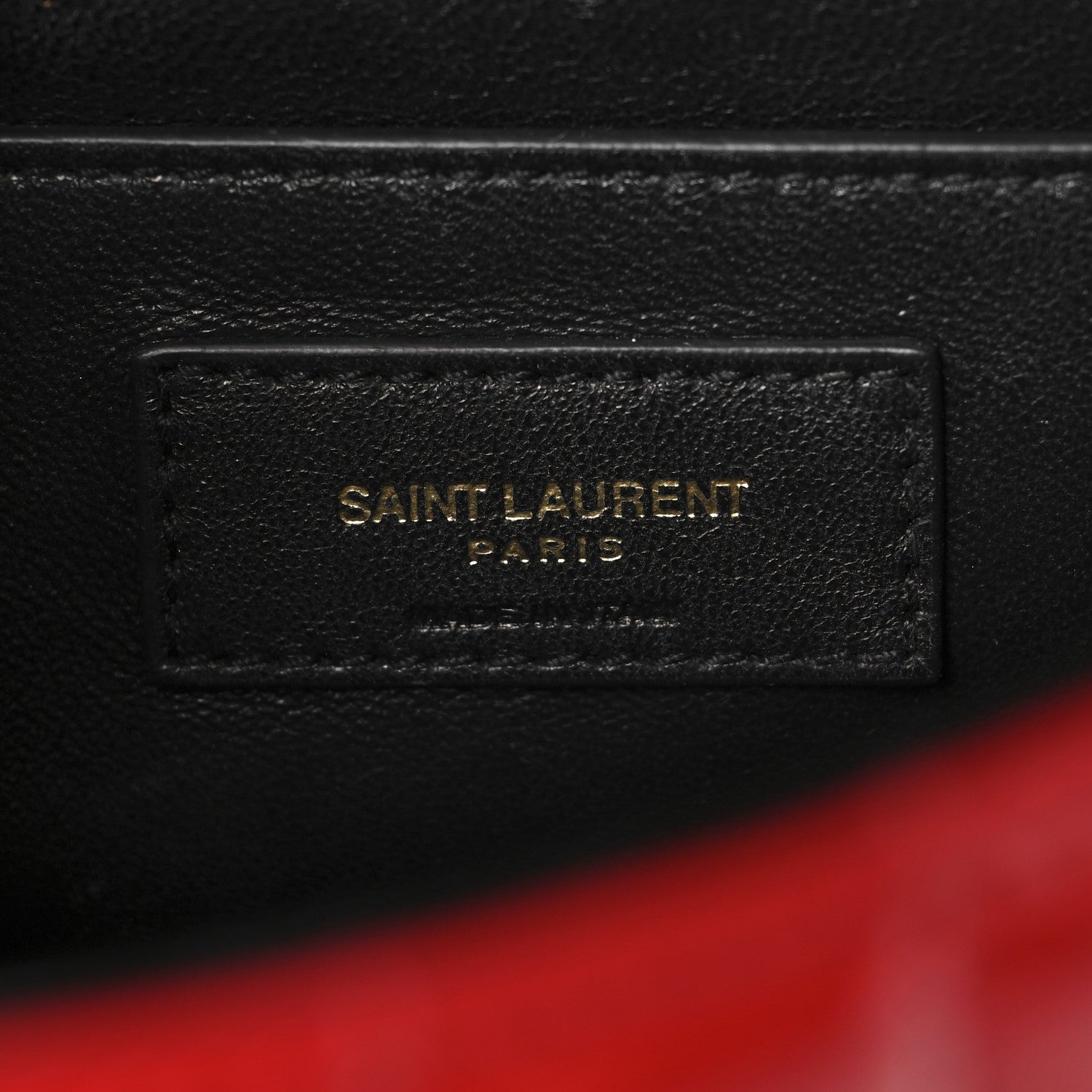 Saint Laurent Patent Matelasse Monogram Large Vicky Chain Bag Rouge Eros 6 of 12