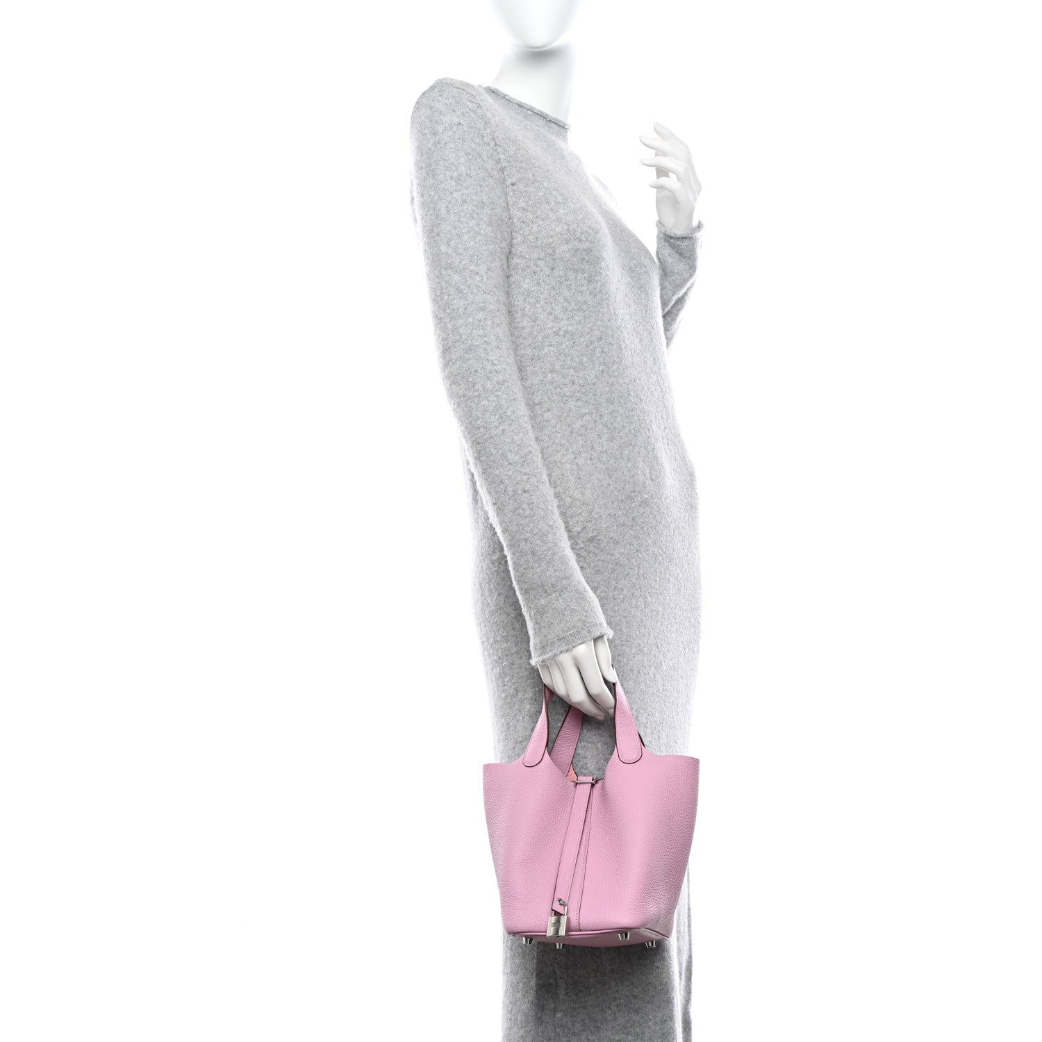 Hermes Taurillon Clemence Picotin Lock 18 PM Mauve Sylvestre 2 of 11