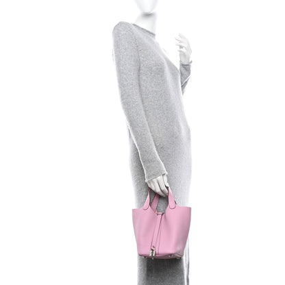 Hermes Taurillon Clemence Picotin Lock 18 PM Mauve Sylvestre 2 of 11