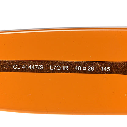 Celine Acetate Petra Sunglasses CL41447/S Transparent Orange 5 of 6