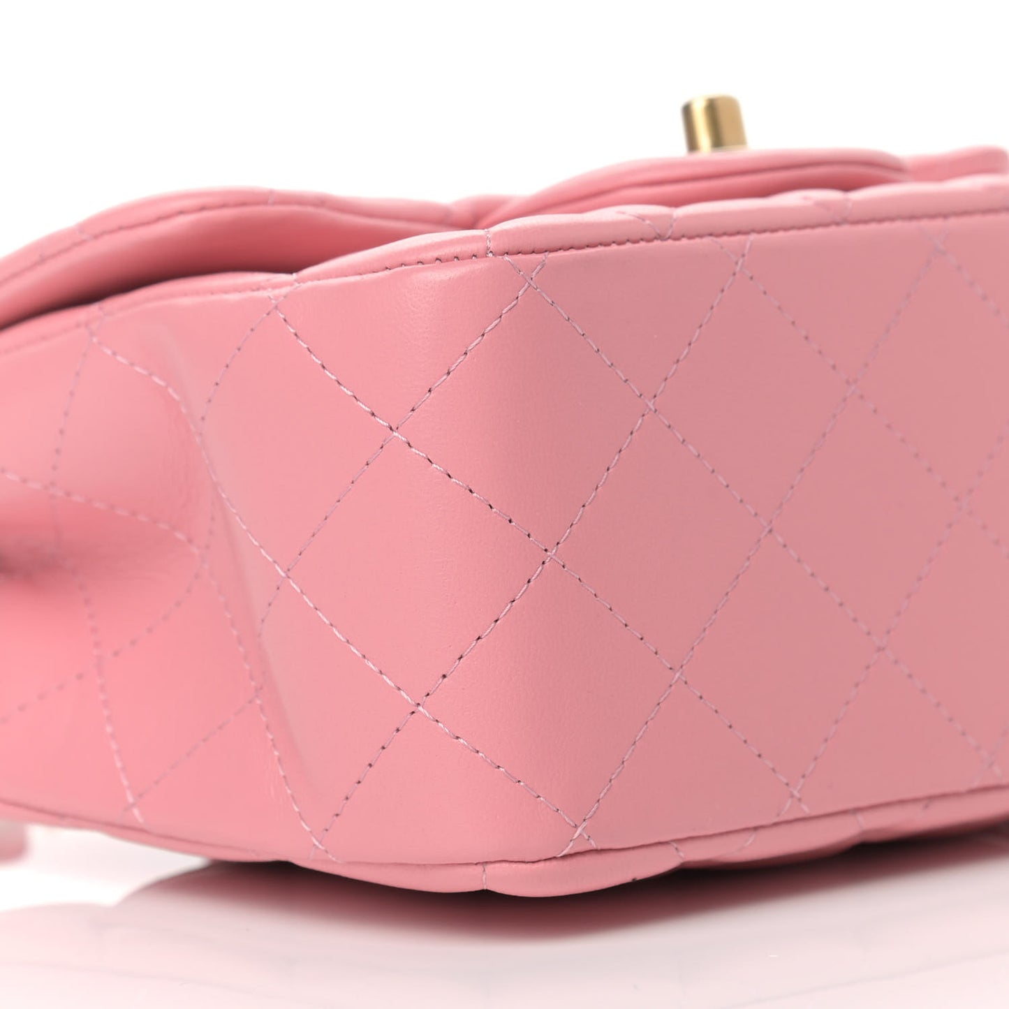 Lambskin Quilted Mini Square Flap Pink