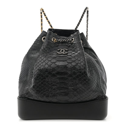 Chanel Snakeskin Small Gabrielle Backpack Black 1 of 12